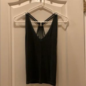 NWT Black Ribbed Strappy Tank